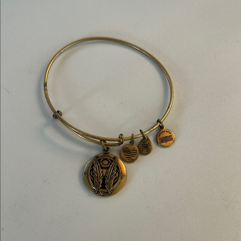 Alex and Ani Gold Charm Bangle Bracelet